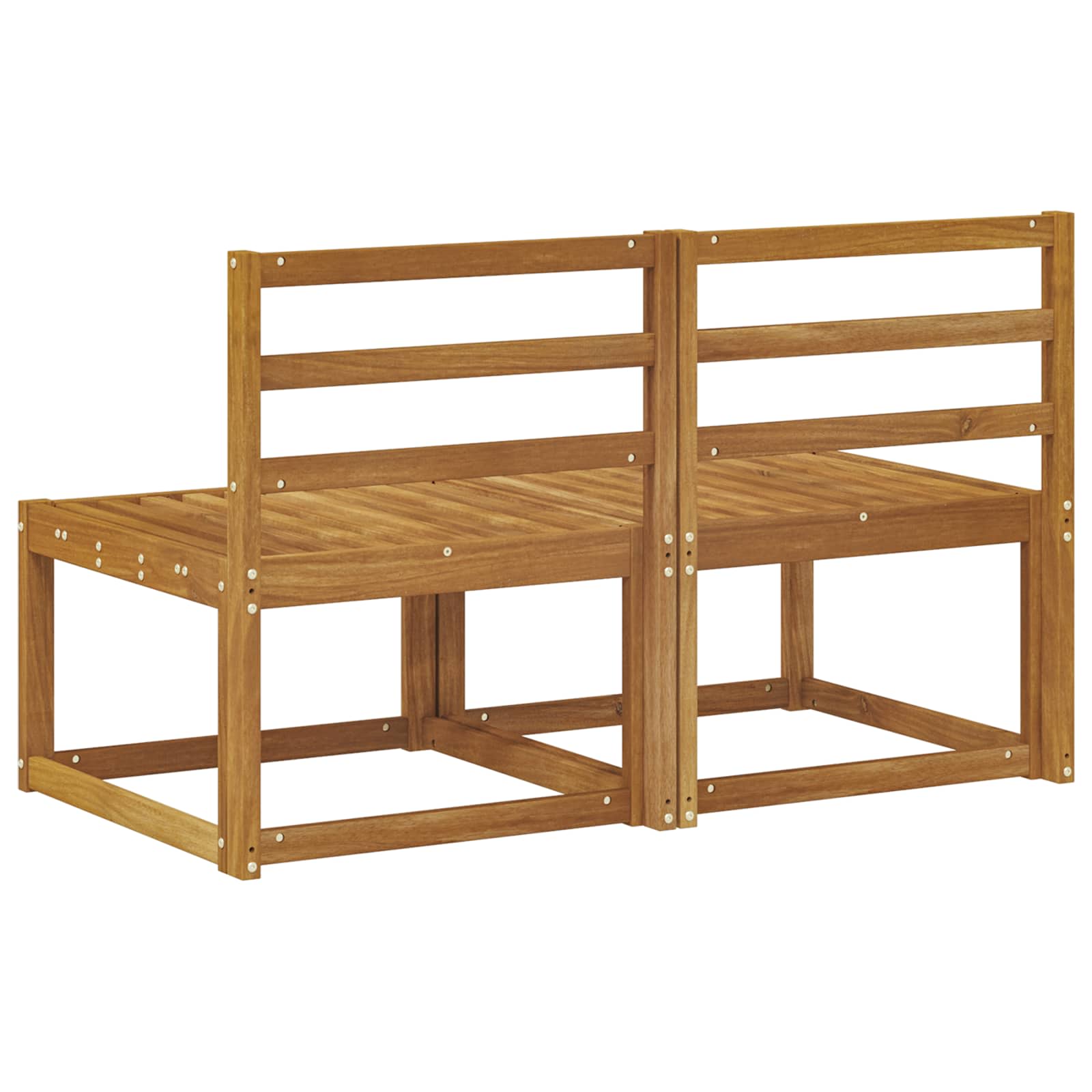 vidaXL 2 Sztuka Środkowa sofa ogrodowa Lite Drewno Akacji Naturalny
