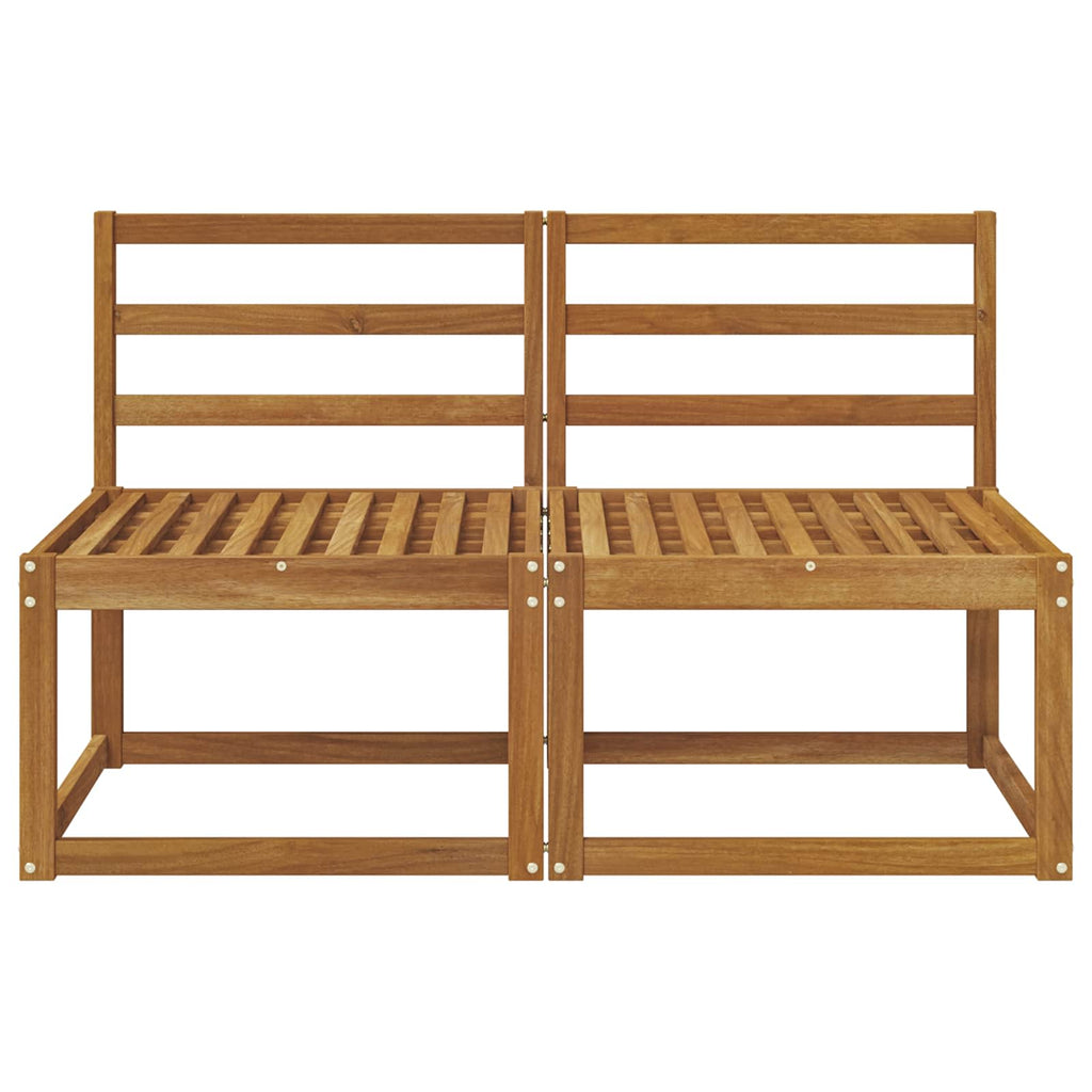 vidaXL 2 Sztuka Środkowa sofa ogrodowa Lite Drewno Akacji Naturalny