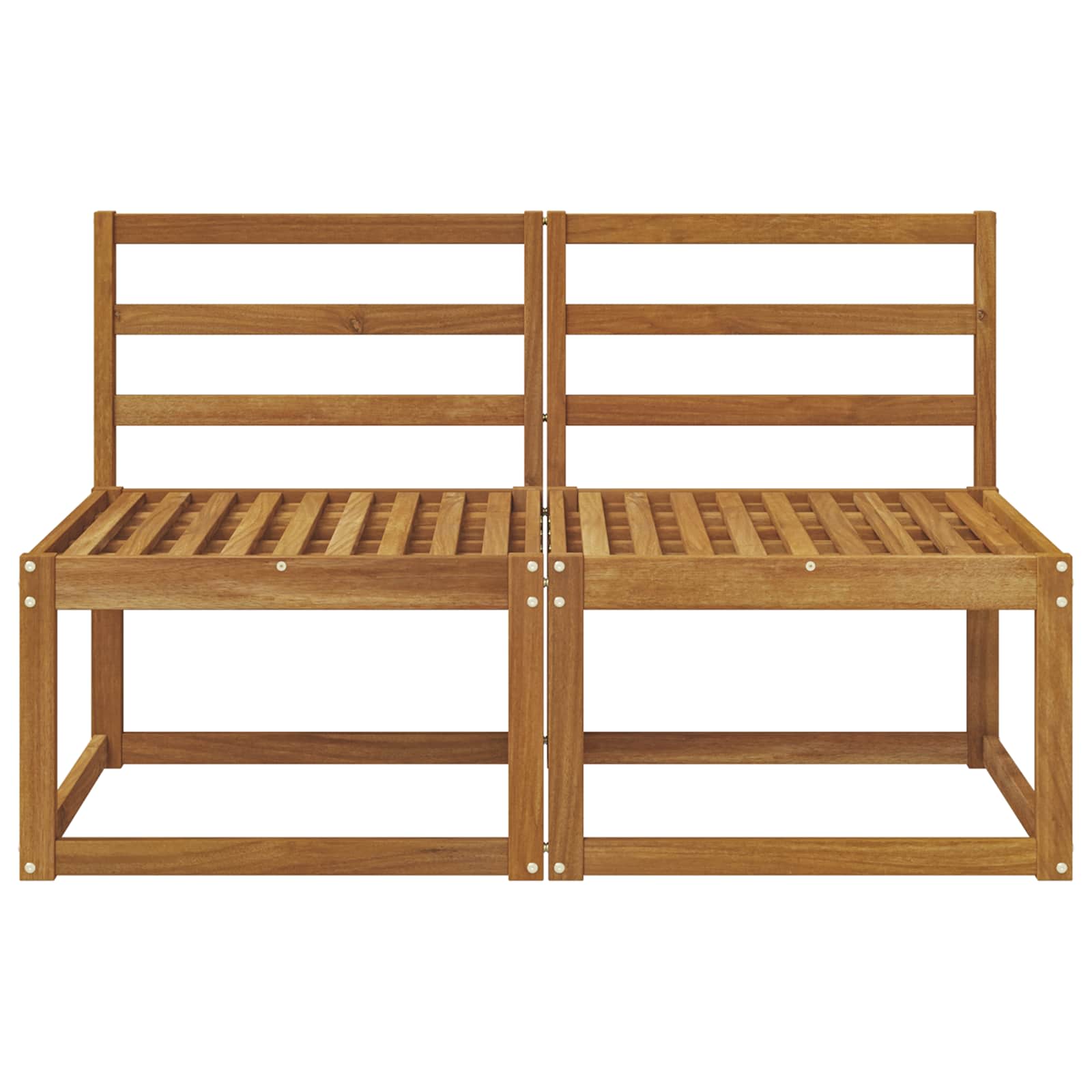vidaXL 2 Sztuka Środkowa sofa ogrodowa Lite Drewno Akacji Naturalny
