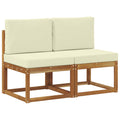 vidaXL 2 Sztuka Środkowa sofa ogrodowa Lite Drewno Akacji