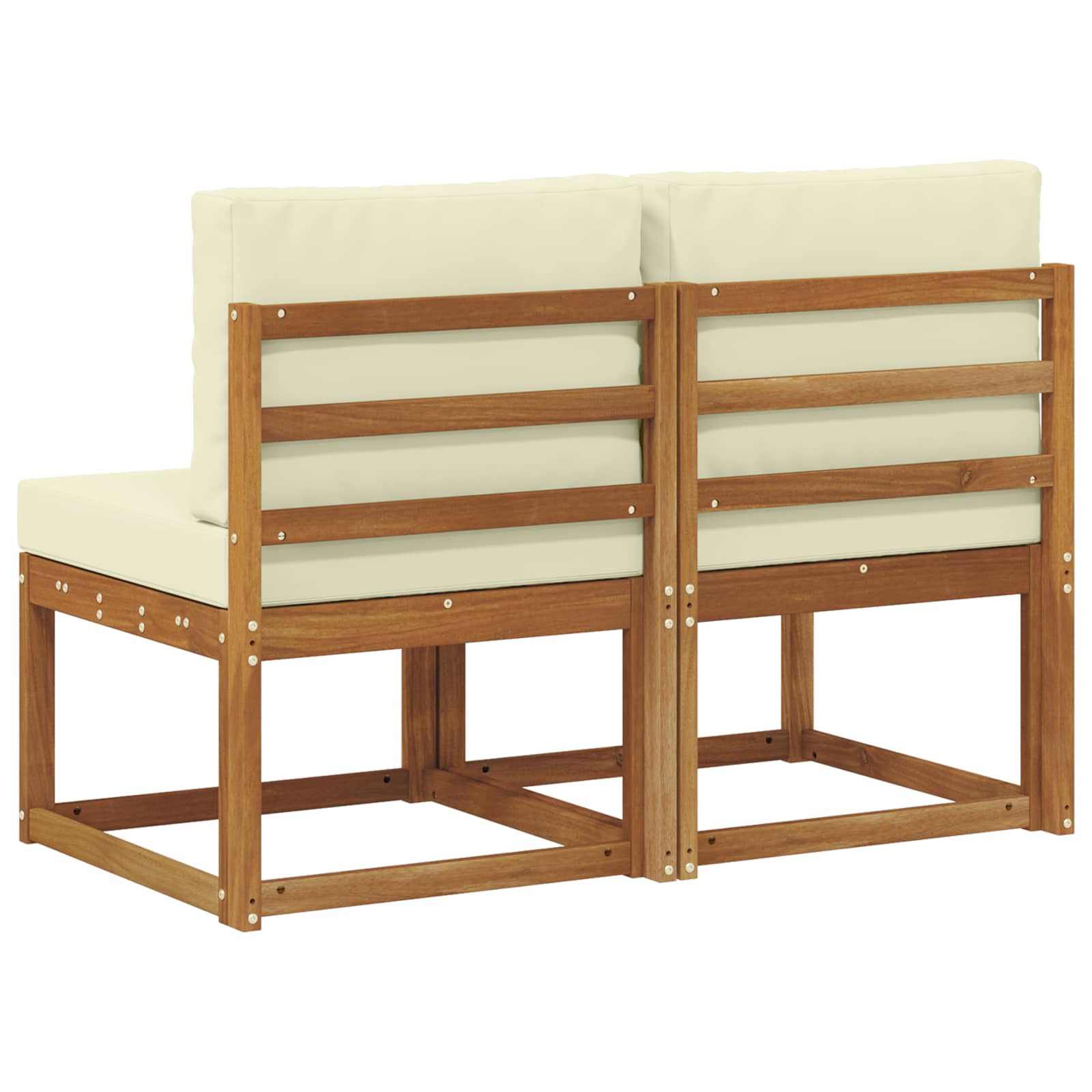 vidaXL 2 Sztuka Środkowa sofa ogrodowa Lite Drewno Akacji