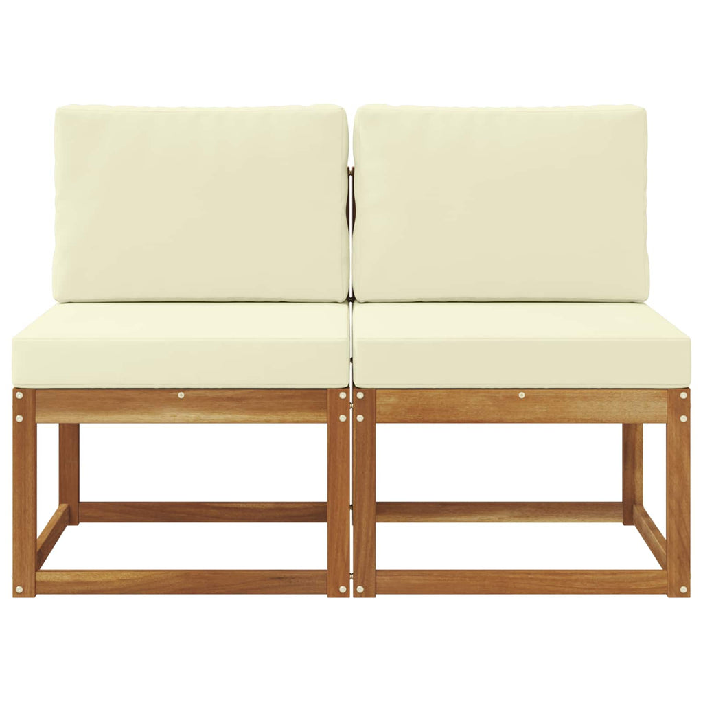 vidaXL 2 Sztuka Środkowa sofa ogrodowa Lite Drewno Akacji