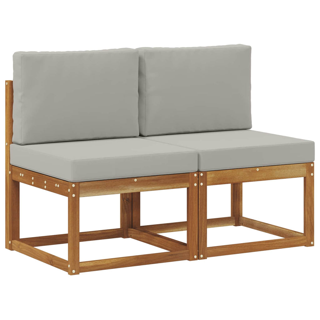 vidaXL 2 Sztuka Środkowa sofa ogrodowa Lite Drewno Akacji Naturalny