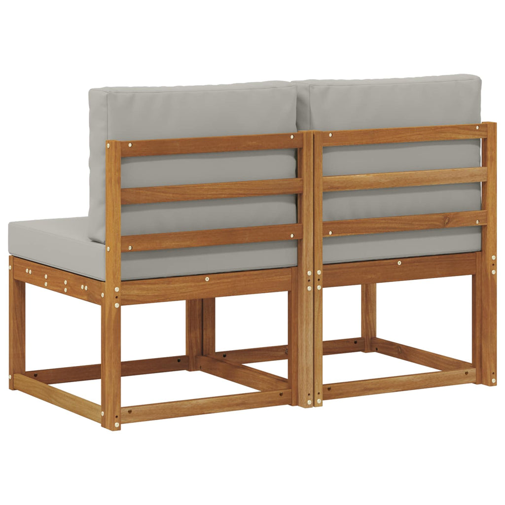 vidaXL 2 Sztuka Środkowa sofa ogrodowa Lite Drewno Akacji Naturalny