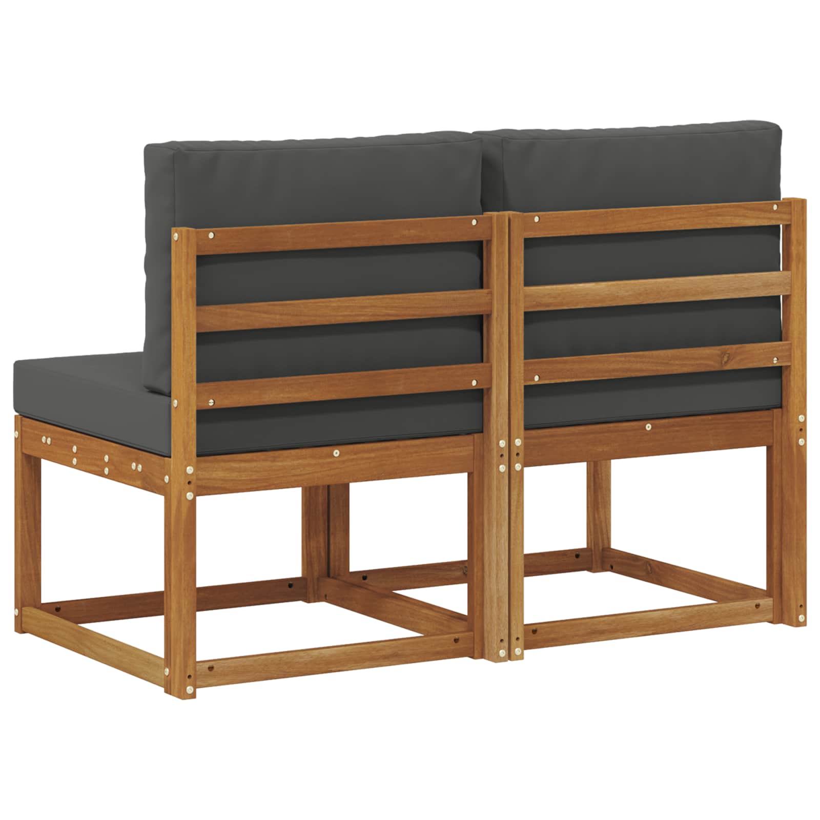 vidaXL 2 Sztuka Środkowa sofa ogrodowa Lite Drewno Akacji