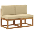 vidaXL 2 Sztuka Środkowa sofa ogrodowa Lite Drewno Akacji Naturalny
