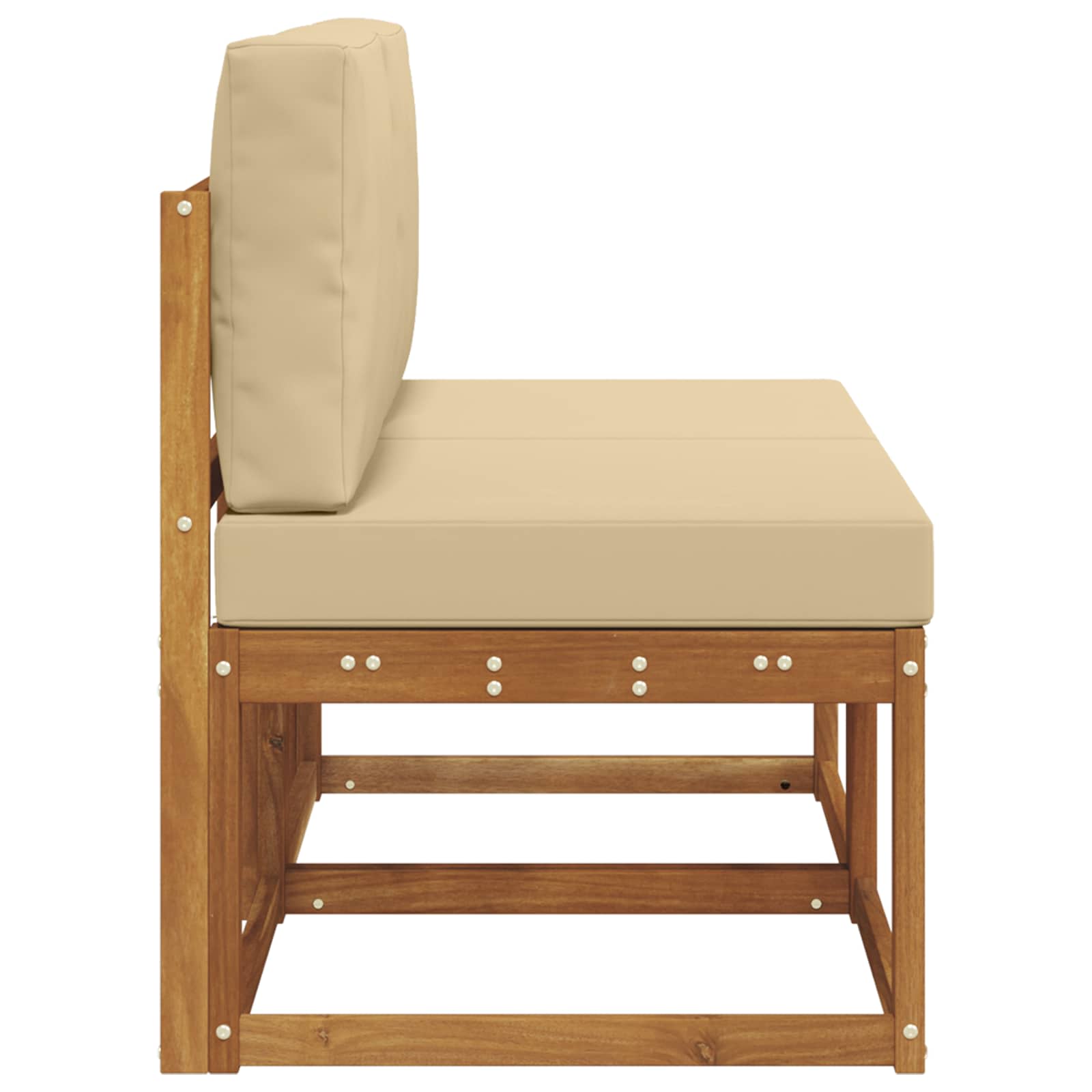 vidaXL 2 Sztuka Środkowa sofa ogrodowa Lite Drewno Akacji Naturalny