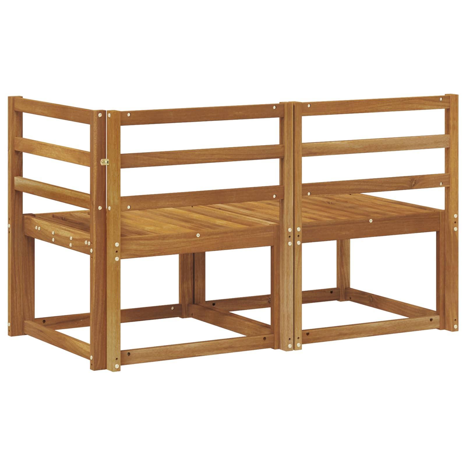 vidaXL Modułowa sofa na zewnątrz 2 Sztuka Naturalny Lite Drewno Akacji