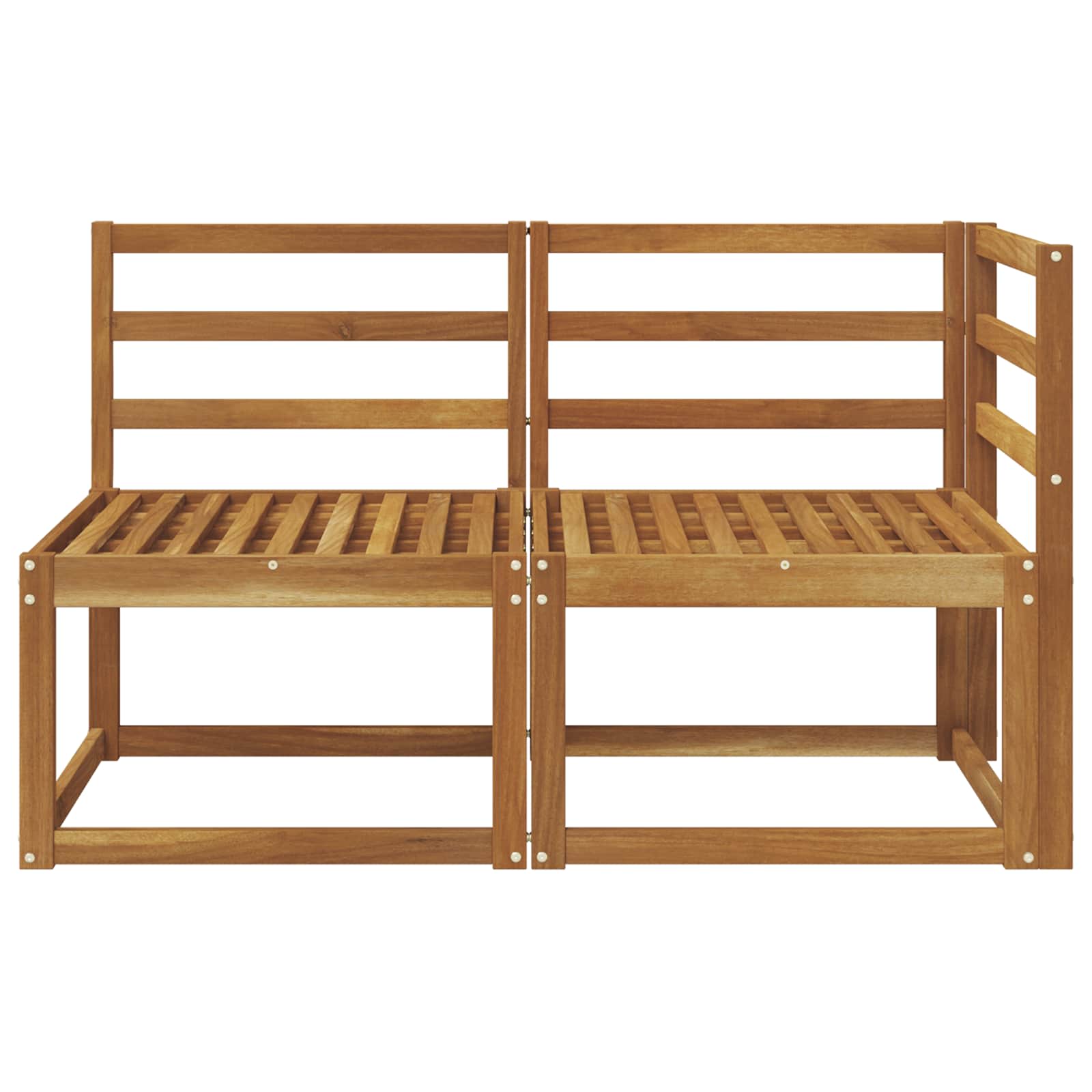 vidaXL Modułowa sofa na zewnątrz 2 Sztuka Naturalny Lite Drewno Akacji