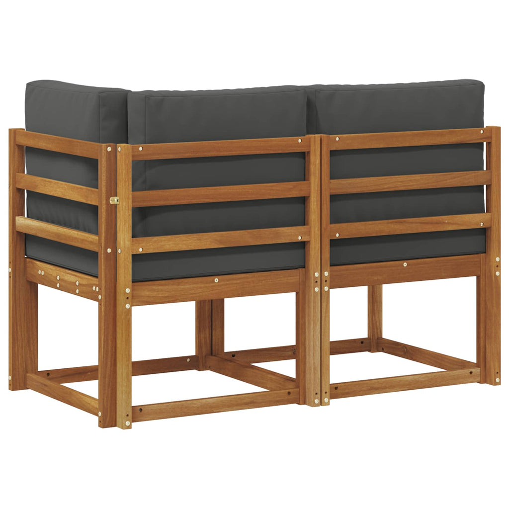 vidaXL Modułowa sofa na zewnątrz 2 Sztuka Naturalny i Antracytowy