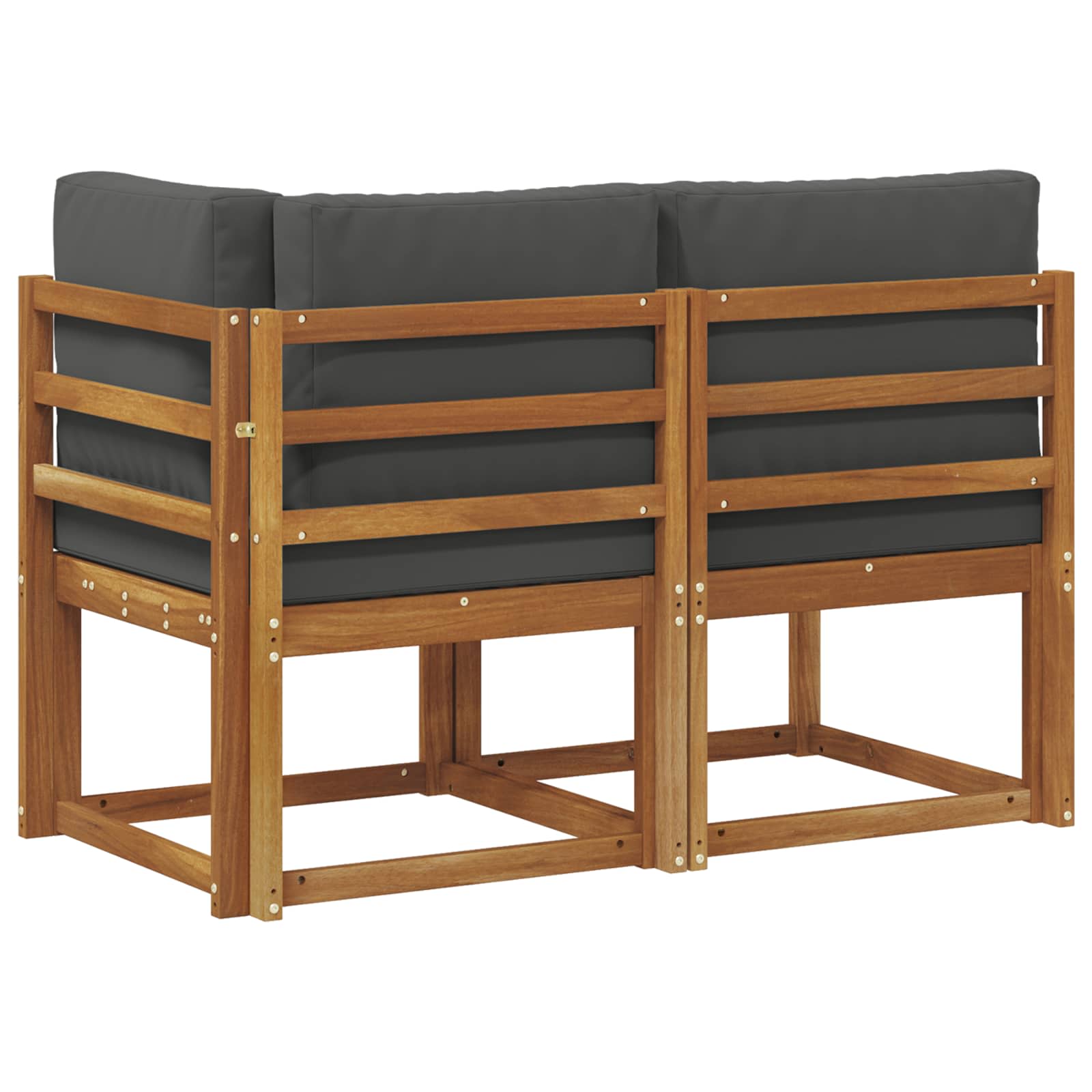 vidaXL Modułowa sofa na zewnątrz 2 Sztuka Naturalny i Antracytowy