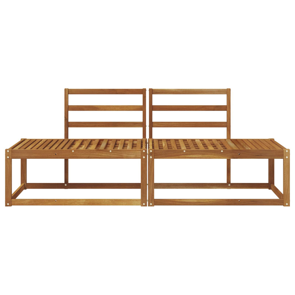 vidaXL Sofa końcowa na zewnątrz 2 Sztuka Naturalny 182,5 x 63 x 73 cm
