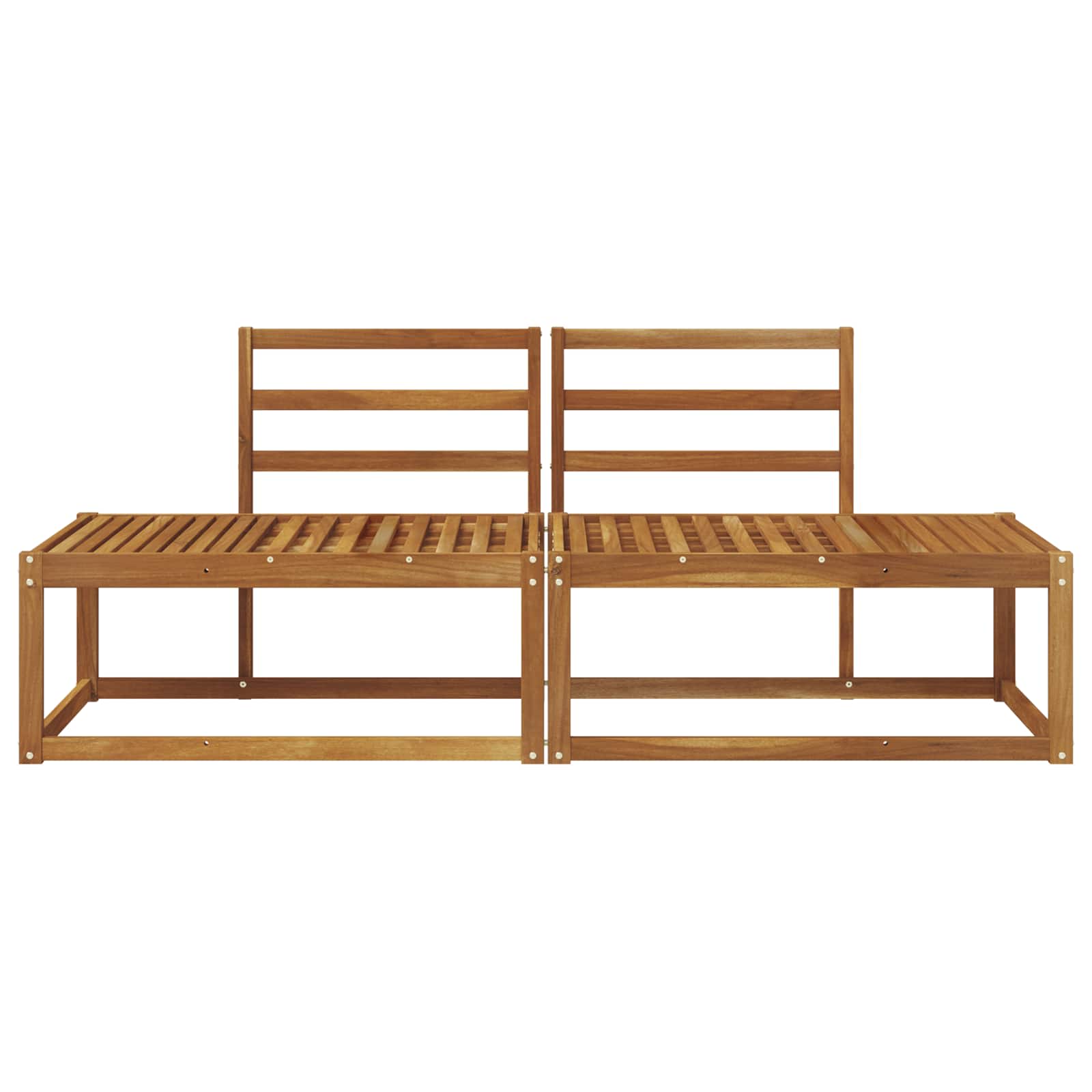 vidaXL Sofa końcowa na zewnątrz 2 Sztuka Naturalny 182,5 x 63 x 73 cm