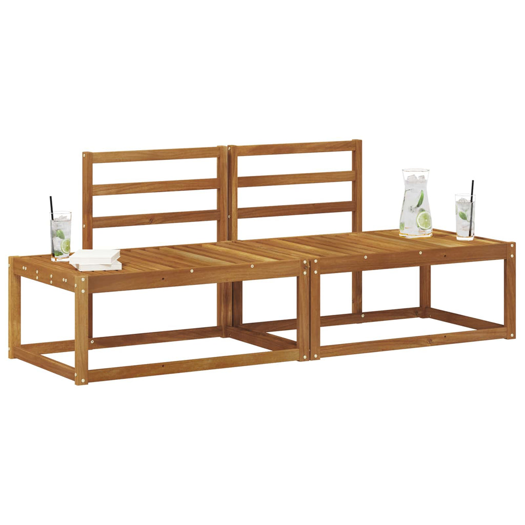 vidaXL Sofa końcowa na zewnątrz 2 Sztuka Naturalny 182,5 x 63 x 73 cm