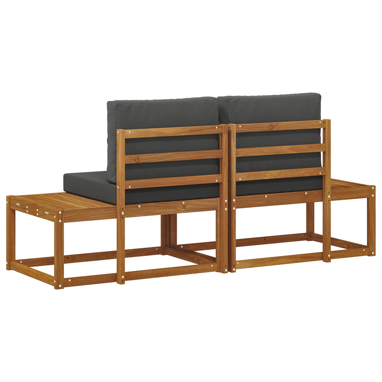 vidaXL Sofa końcowa na zewnątrz 2 Sztuka Naturalny i Antracytowy