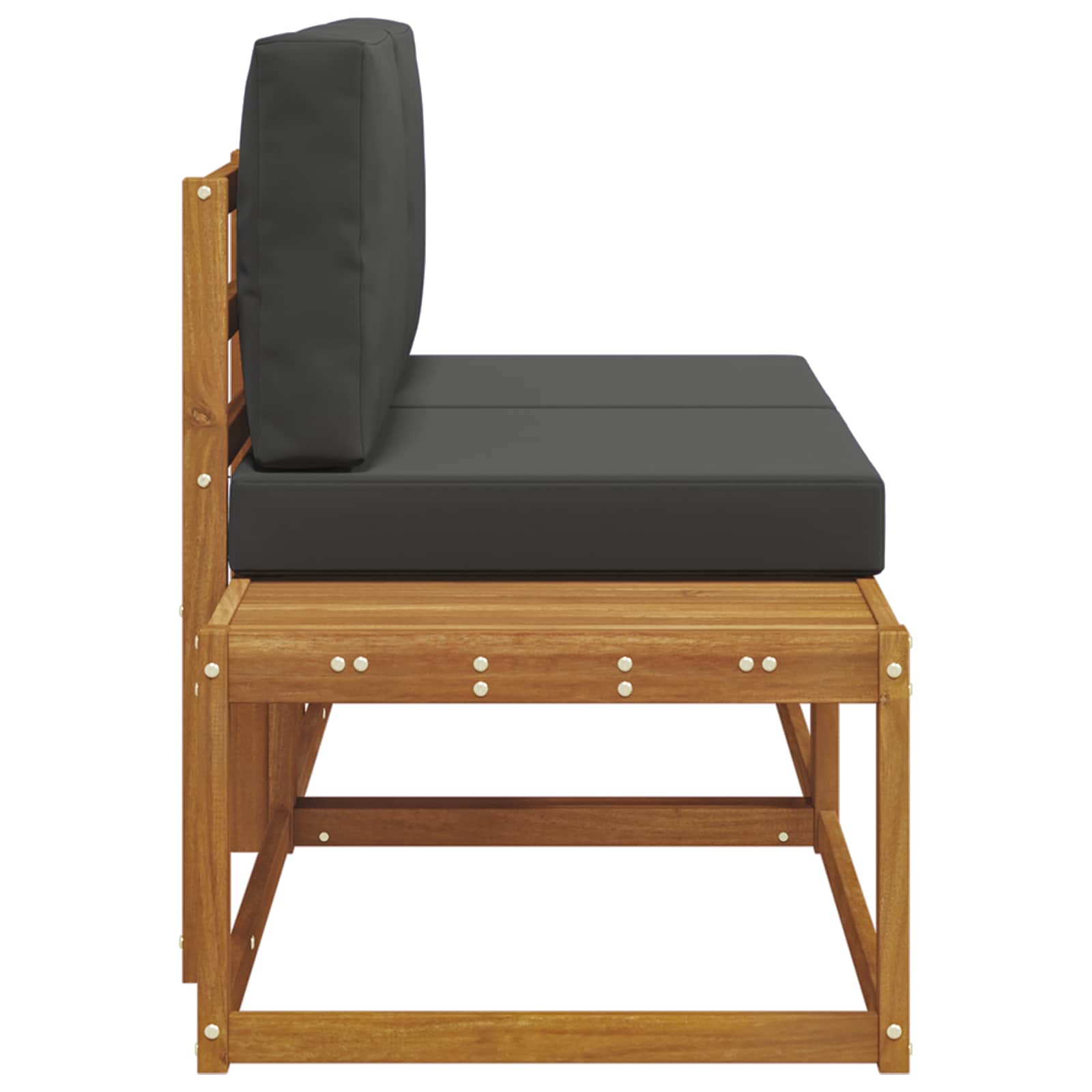 vidaXL Sofa końcowa na zewnątrz 2 Sztuka Naturalny i Antracytowy