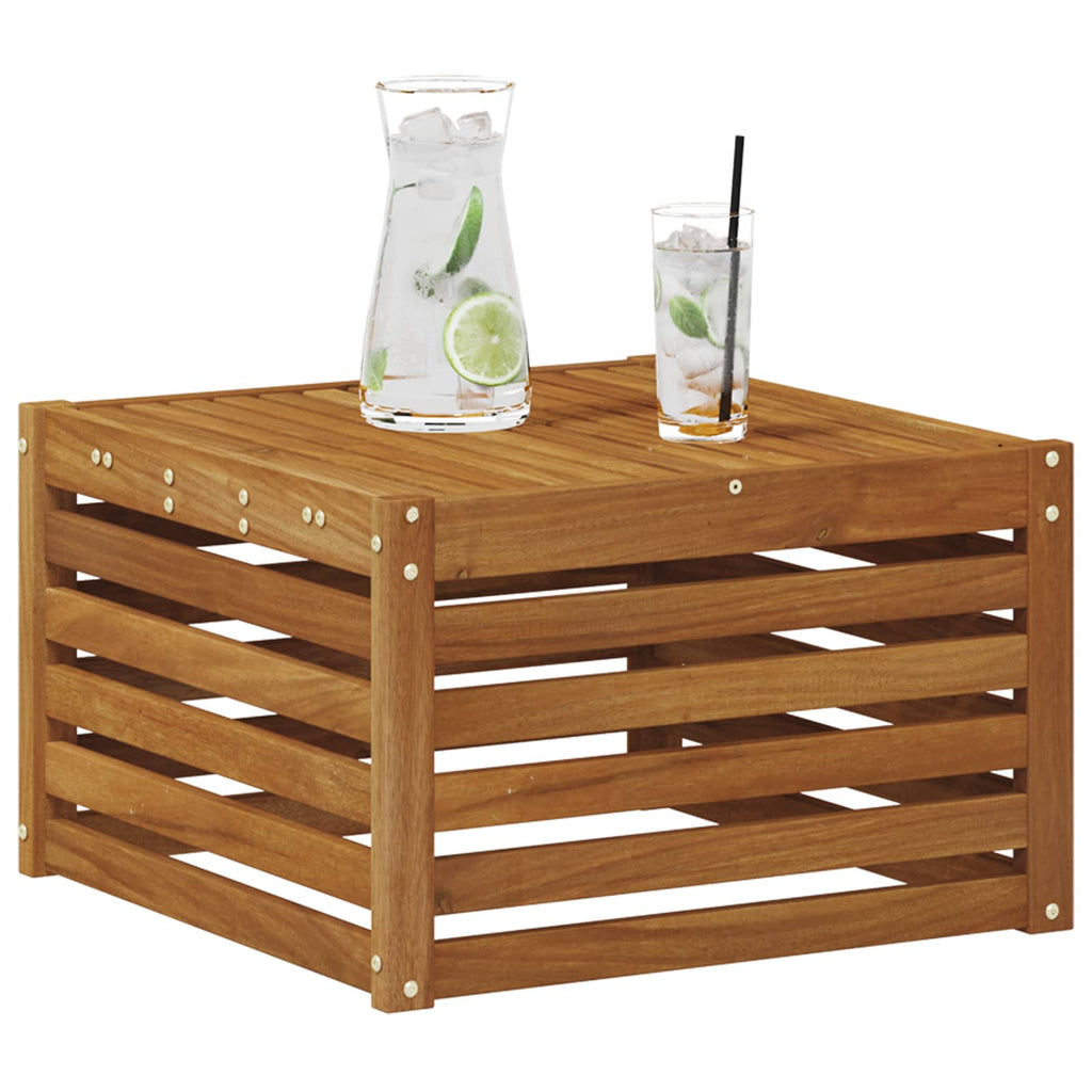 vidaXL Stół na Zewnątrz Lite Drewno Akacji Naturalny 59 x 59 x 37 cm