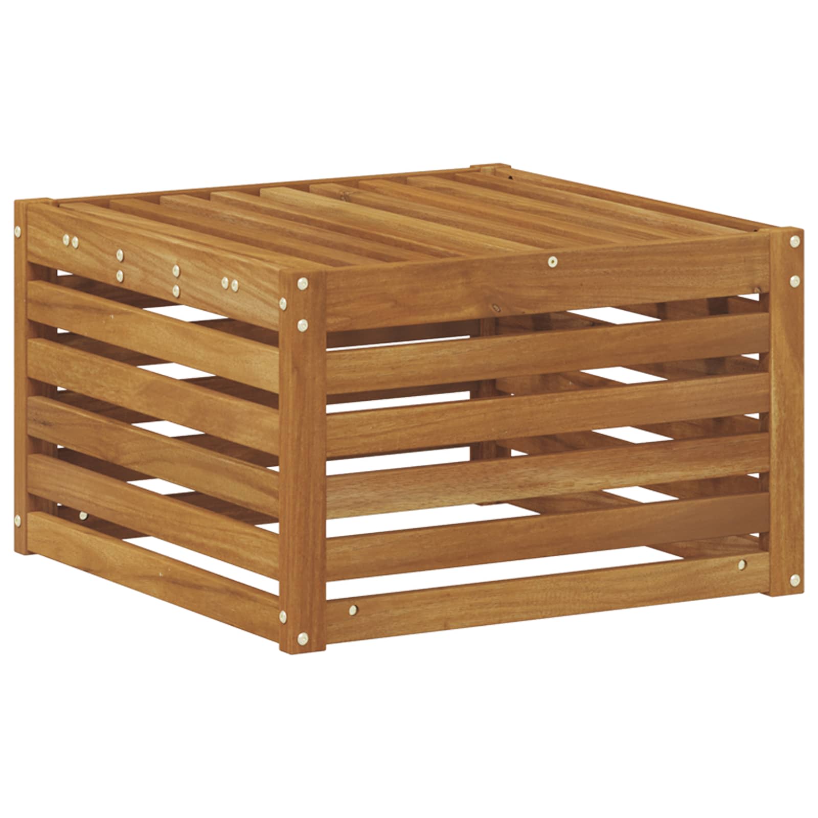vidaXL Pufa na zewnątrz Lite Drewno Akacji Naturalny 59 x 59 x 37 cm