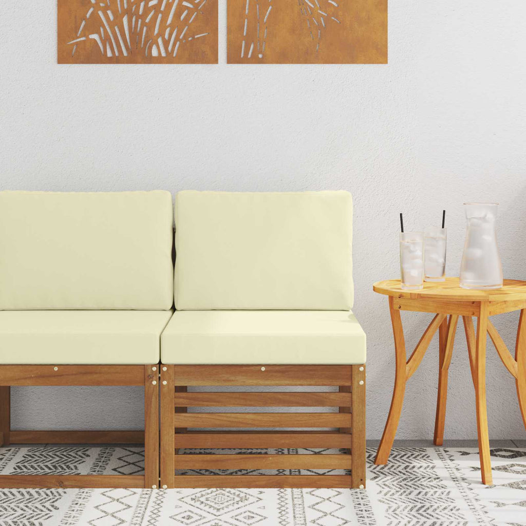 vidaXL Środkowa sofa ogrodowa Lite Drewno Akacji Naturalny