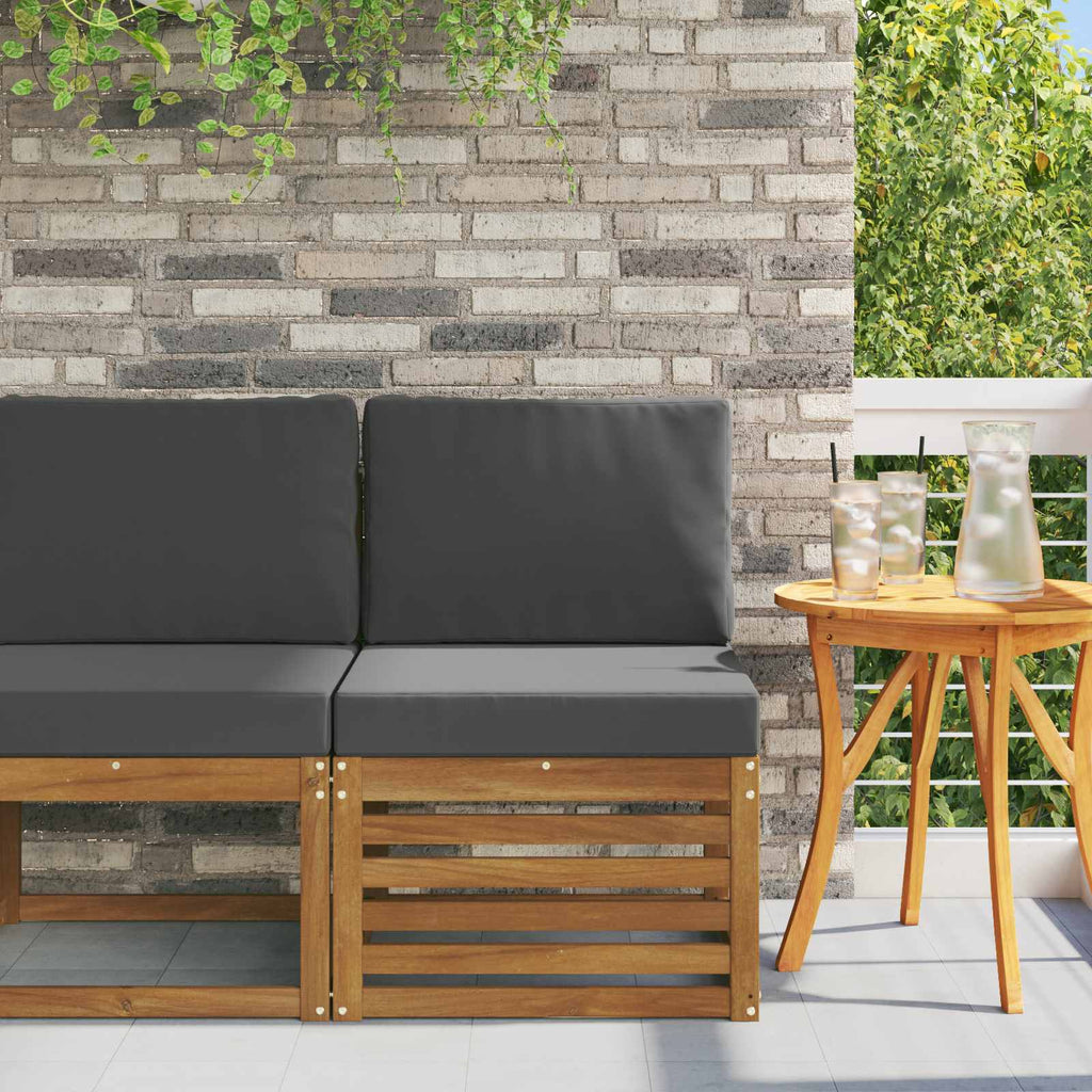 vidaXL Środkowa sofa ogrodowa Lite Drewno Akacji Naturalny