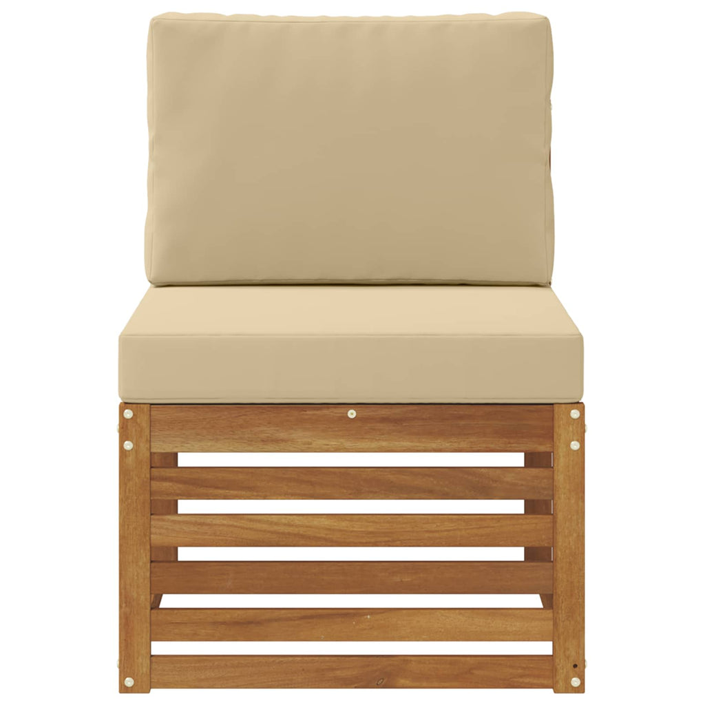 vidaXL Środkowa sofa ogrodowa Lite Drewno Akacji Naturalny