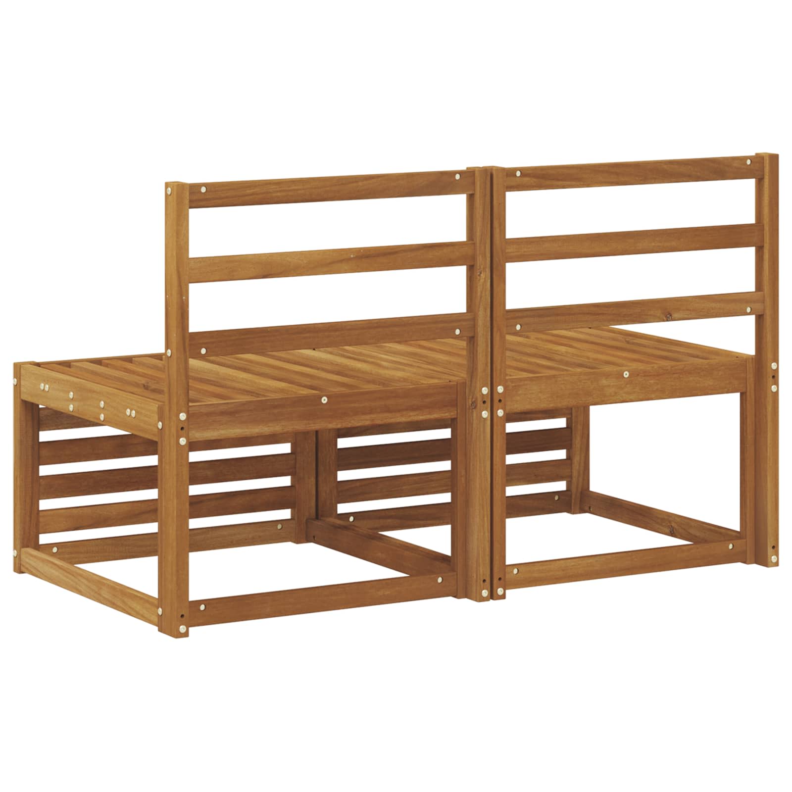 vidaXL 2 Sztuka Środkowa sofa ogrodowa Lite Drewno Akacji Naturalny
