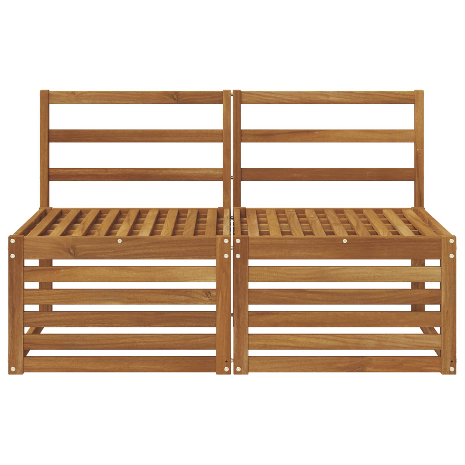 vidaXL 2 Sztuka Środkowa sofa ogrodowa Lite Drewno Akacji Naturalny