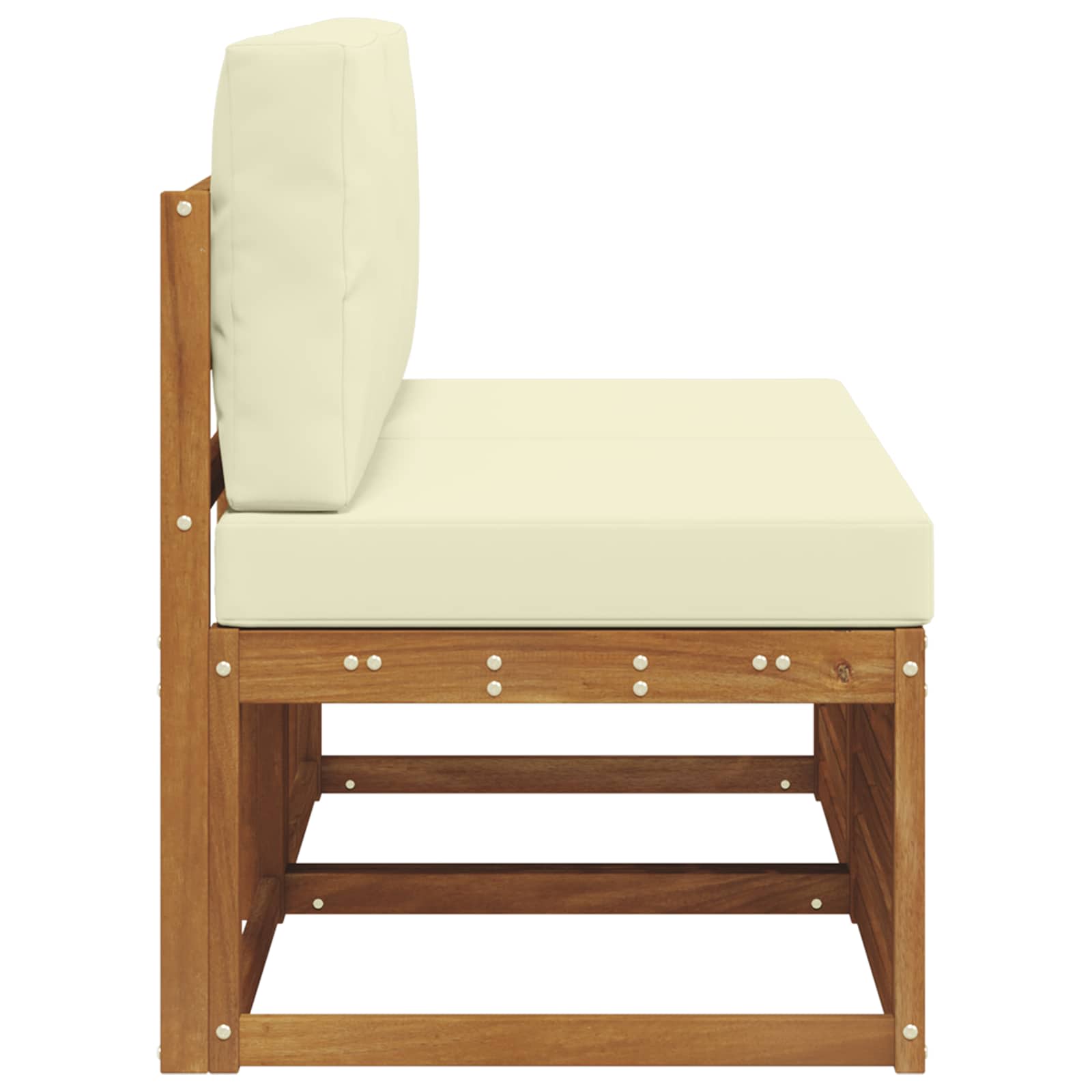 vidaXL 2 Sztuka Środkowa sofa ogrodowa Lite Drewno Akacji Naturalny