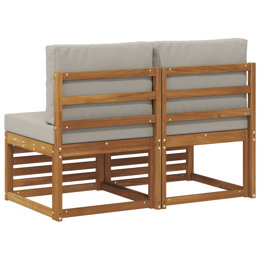 vidaXL 2 Sztuka Środkowa sofa ogrodowa Lite Drewno Akacji Naturalny