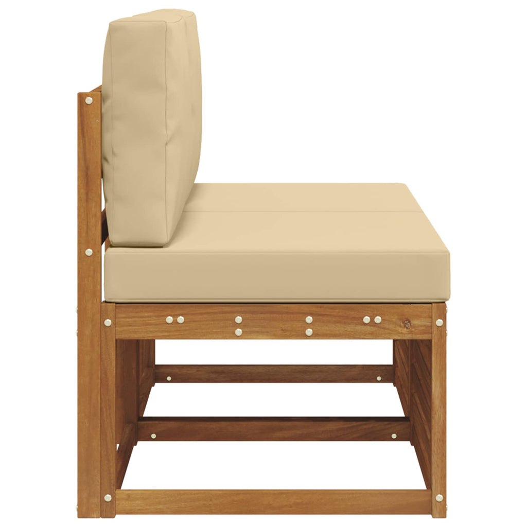 vidaXL 2 Sztuka Środkowa sofa ogrodowa Lite Drewno Akacji Naturalny