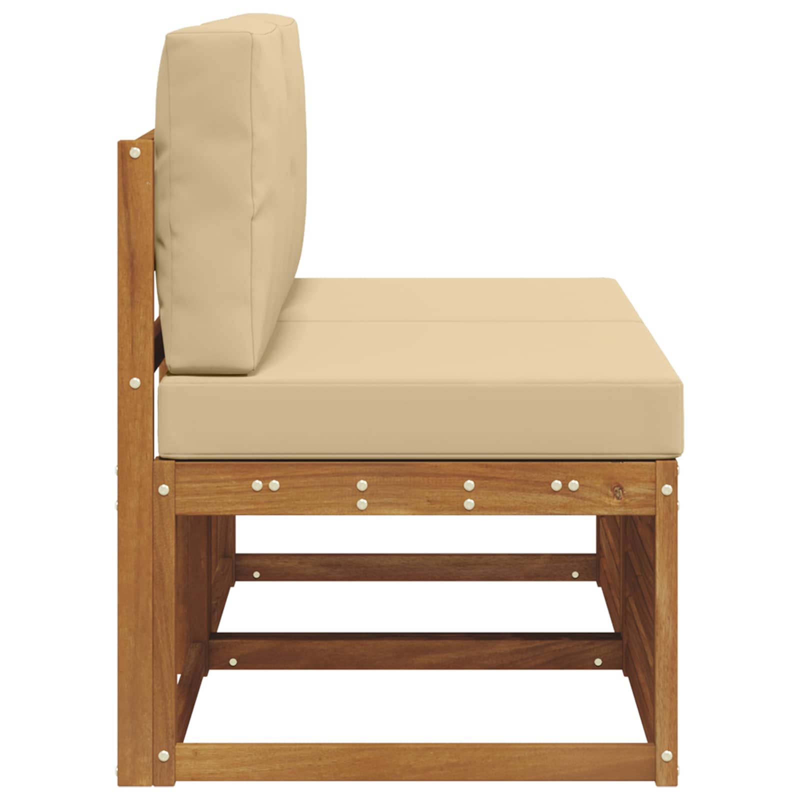 vidaXL 2 Sztuka Środkowa sofa ogrodowa Lite Drewno Akacji Naturalny