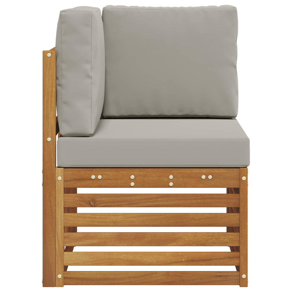 vidaXL Sofa narożna na zewnątrz Lite Drewno Akacji Naturalny