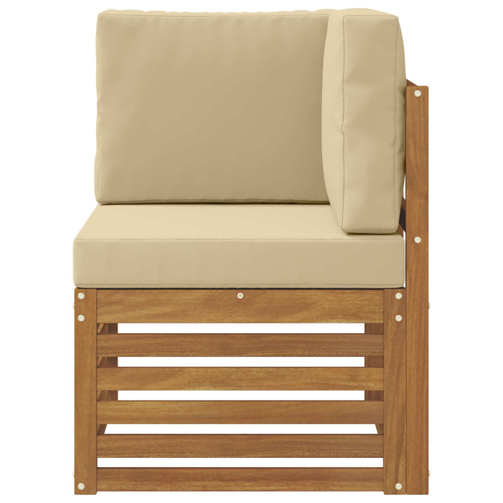 vidaXL Sofa narożna na zewnątrz Lite Drewno Akacji Naturalny