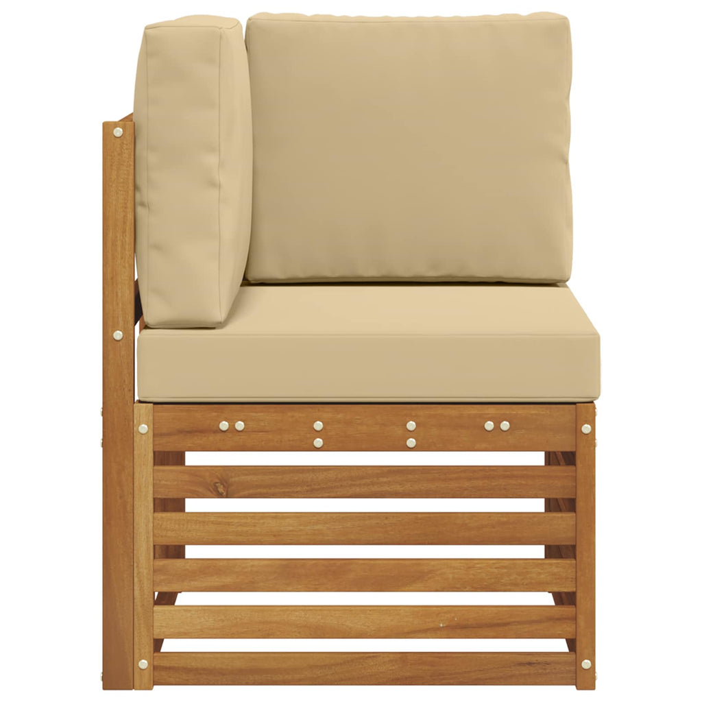 vidaXL Sofa narożna na zewnątrz Lite Drewno Akacji Naturalny
