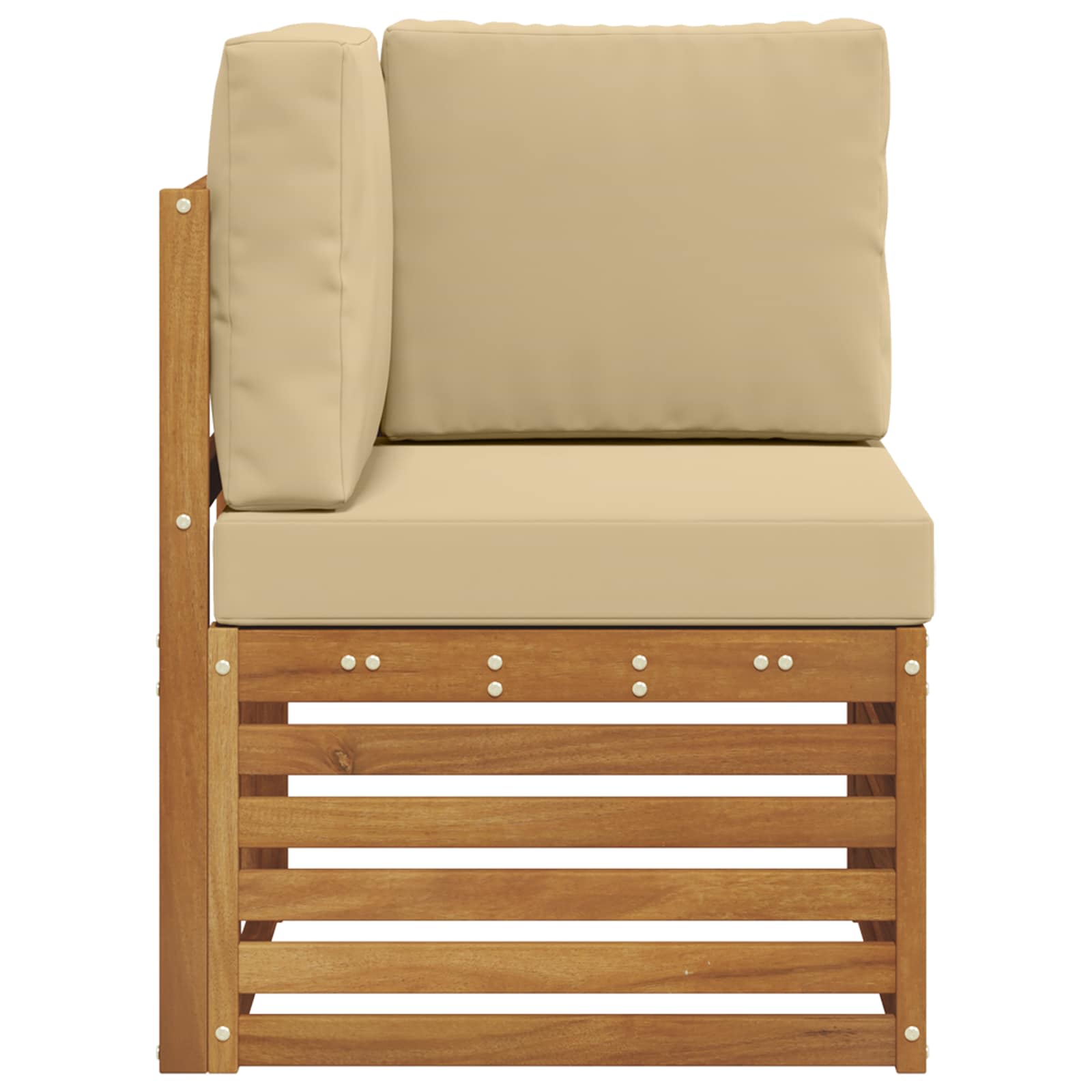vidaXL Sofa narożna na zewnątrz Lite Drewno Akacji Naturalny