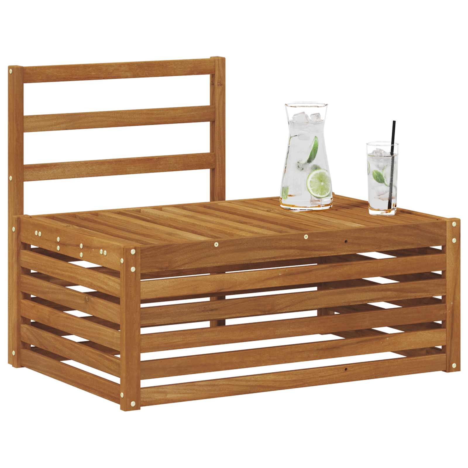 vidaXL Sofa końcowa na zewnątrz Naturalny 91 x 63 x 73 cm