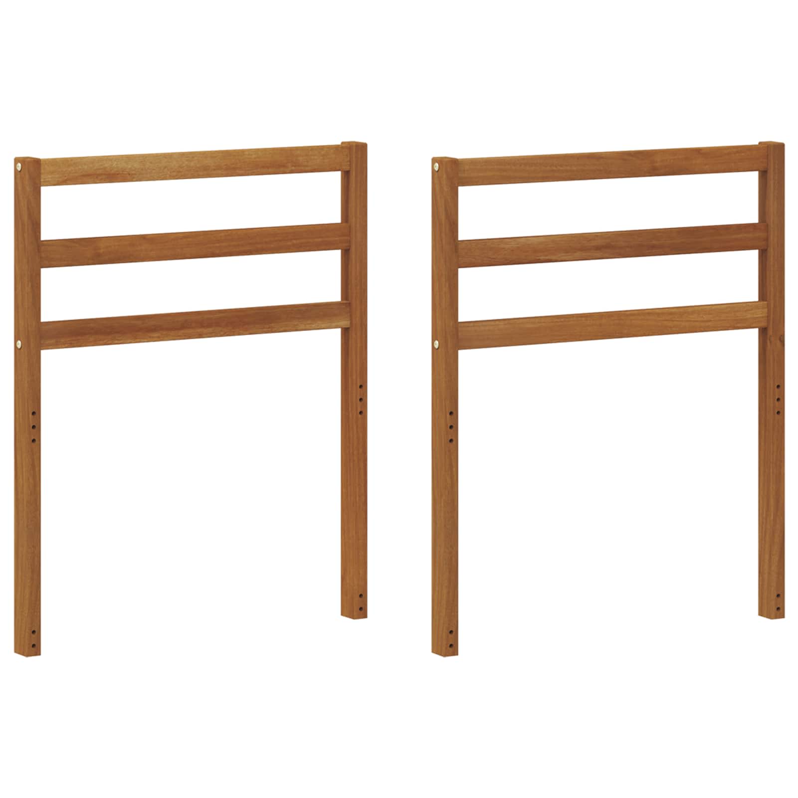 vidaXL Podłokietnik 2 pcs Naturalny 59 x 4 x 73 cm Lite Drewno Akacji
