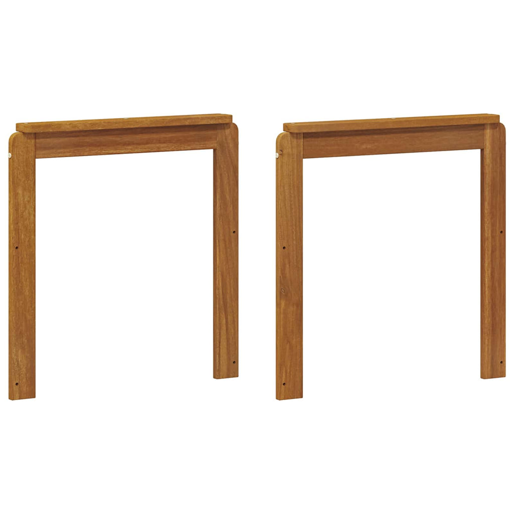 vidaXL Podłokietniki 2 pcs Brązowy 59 x 6 x 61 cm