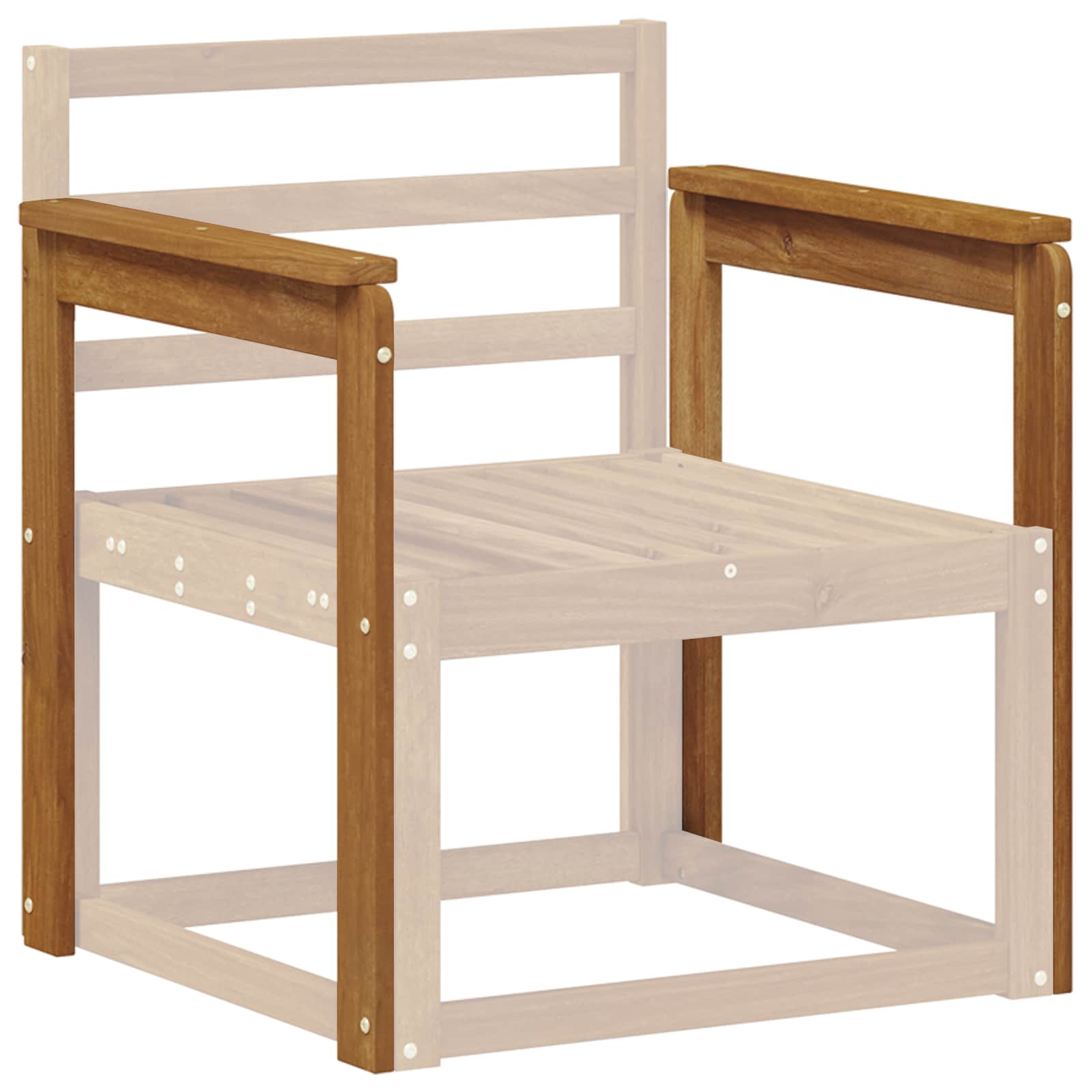 vidaXL Podłokietniki 2 pcs Brązowy 59 x 6 x 61 cm