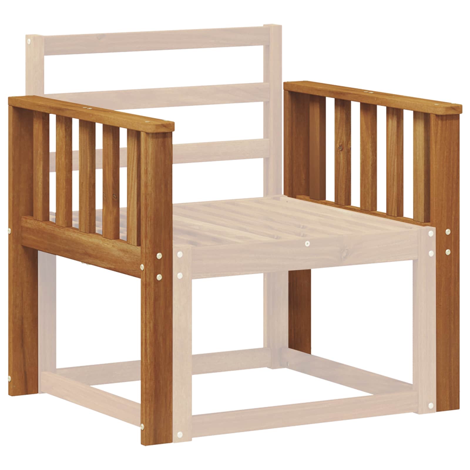 vidaXL Podłokietniki 2 pcs Brązowy 60 x 6 x 61 cm
