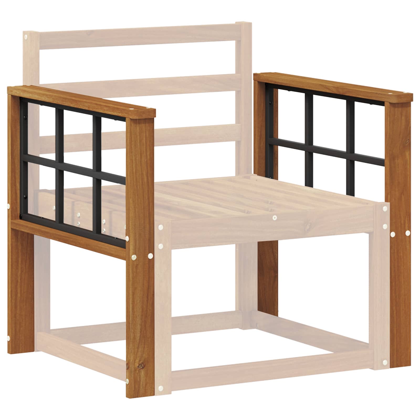 vidaXL Podłokietnik 2 szt. naturalny 60 x 6 x 61 cm Lite Drewno Akacji