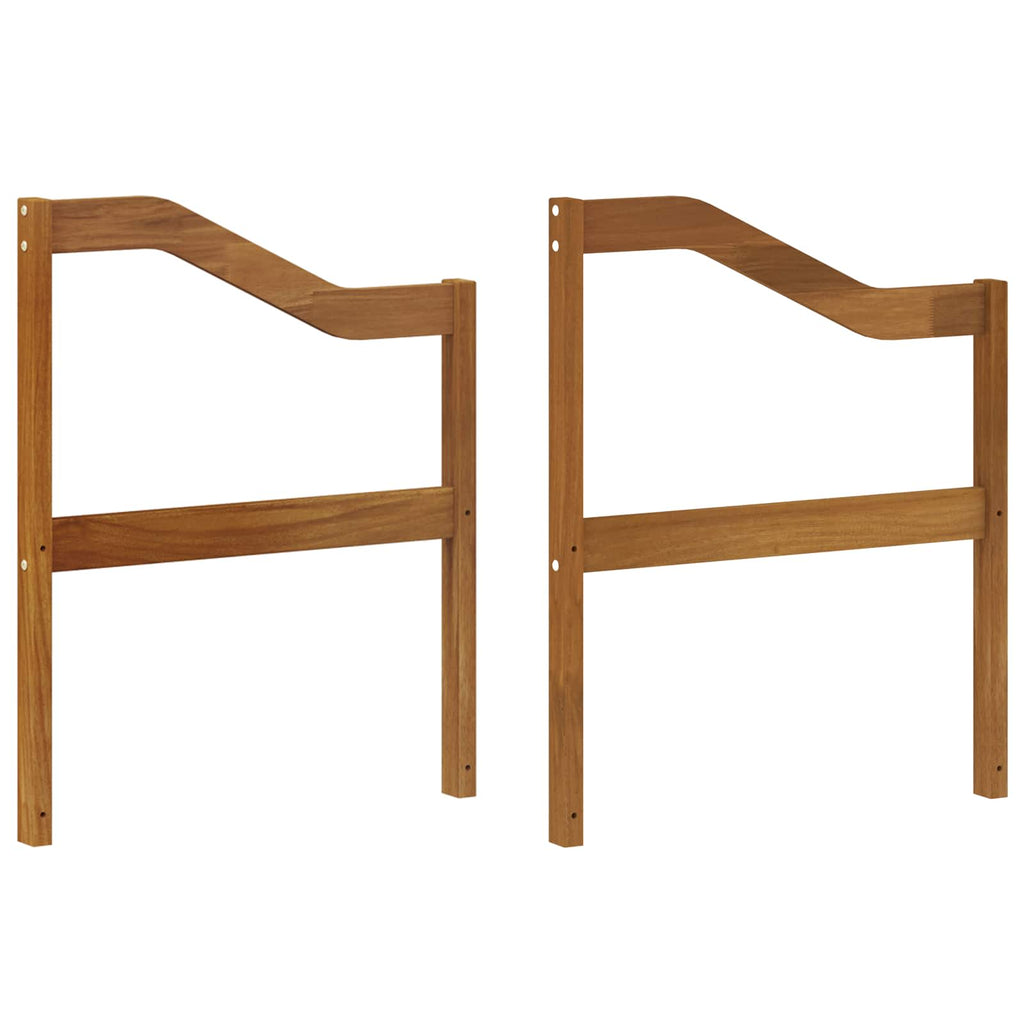 vidaXL Podłokietnik 2 pcs naturalny 59 x 4 x 73 cm Lite Drewno Akacji