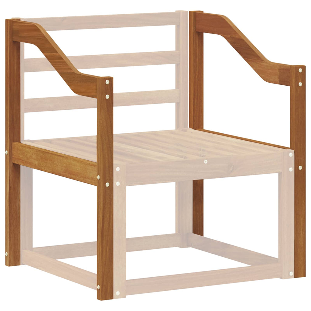 vidaXL Podłokietnik 2 pcs naturalny 59 x 4 x 73 cm Lite Drewno Akacji