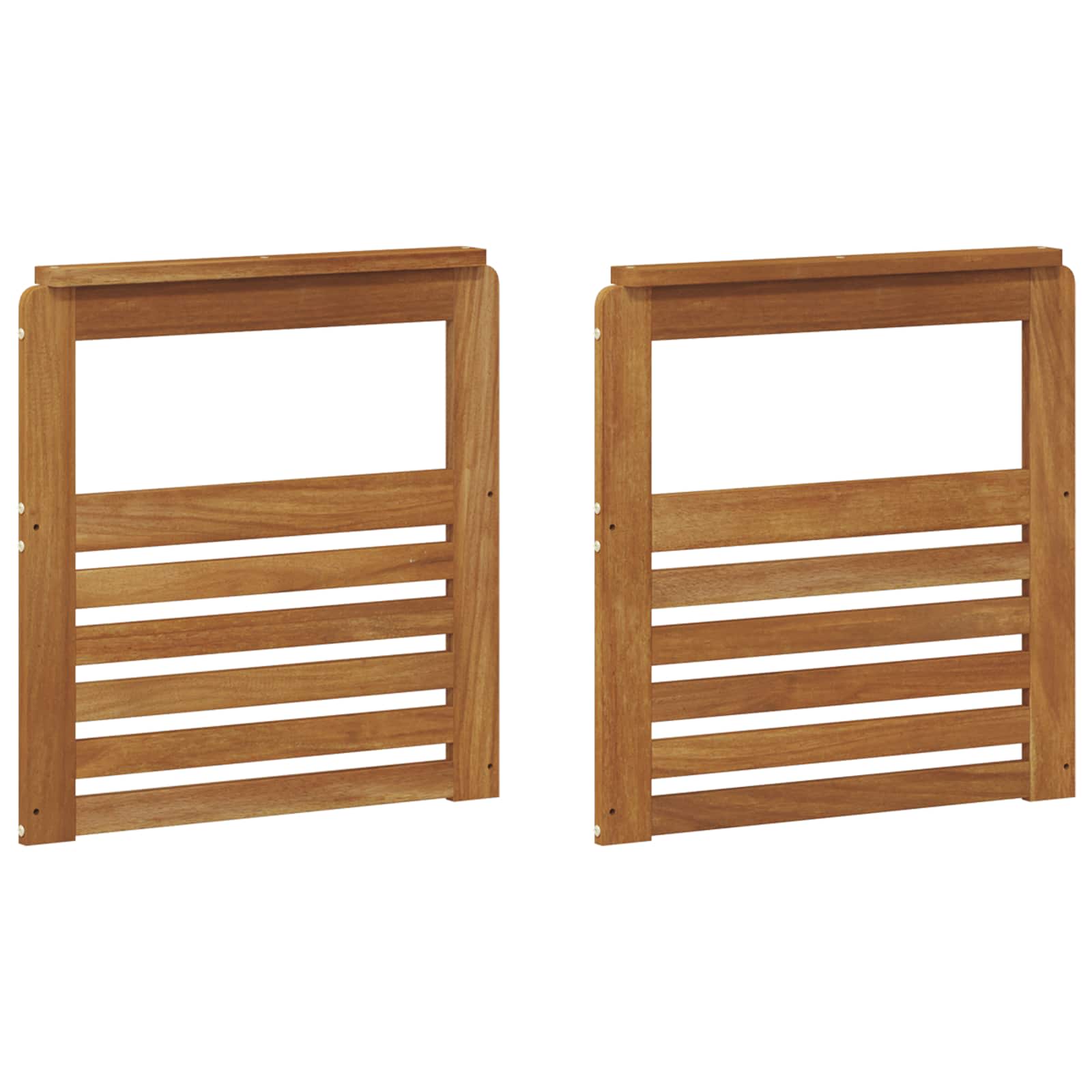 vidaXL Podłokietniki 2 pcs Brązowy 59 x 6 x 61 cm