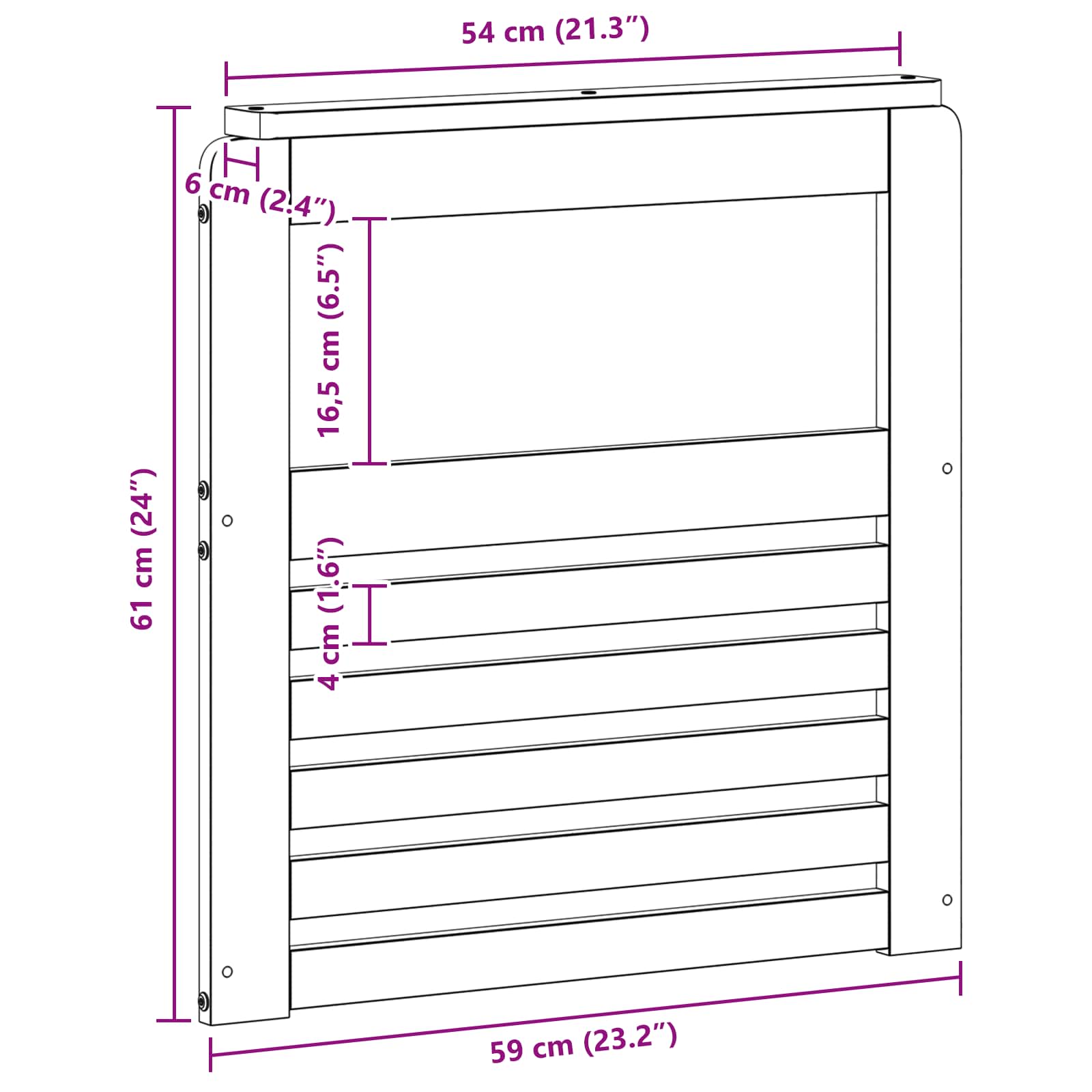 vidaXL Podłokietniki 2 pcs Brązowy 59 x 6 x 61 cm