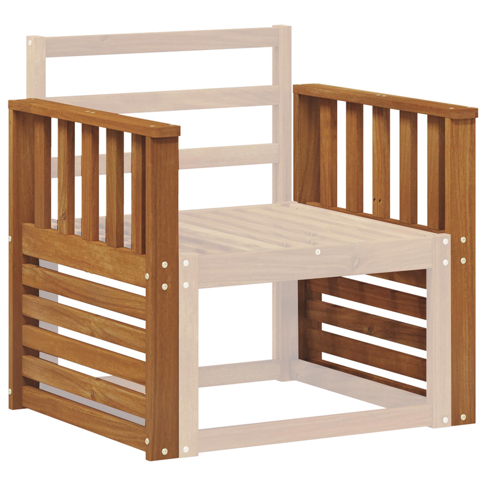 vidaXL Podłokietniki 2 pcs Brązowy 60 x 6 x 61 cm