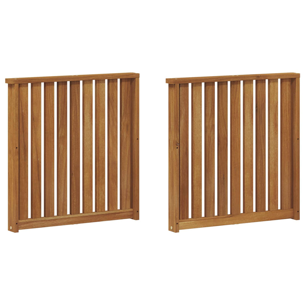 vidaXL Podłokietniki 2 pcs Brązowy 60 x 6 x 61 cm