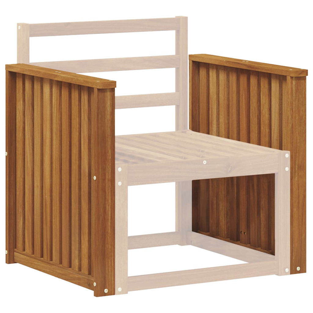 vidaXL Podłokietniki 2 pcs Brązowy 60 x 6 x 61 cm