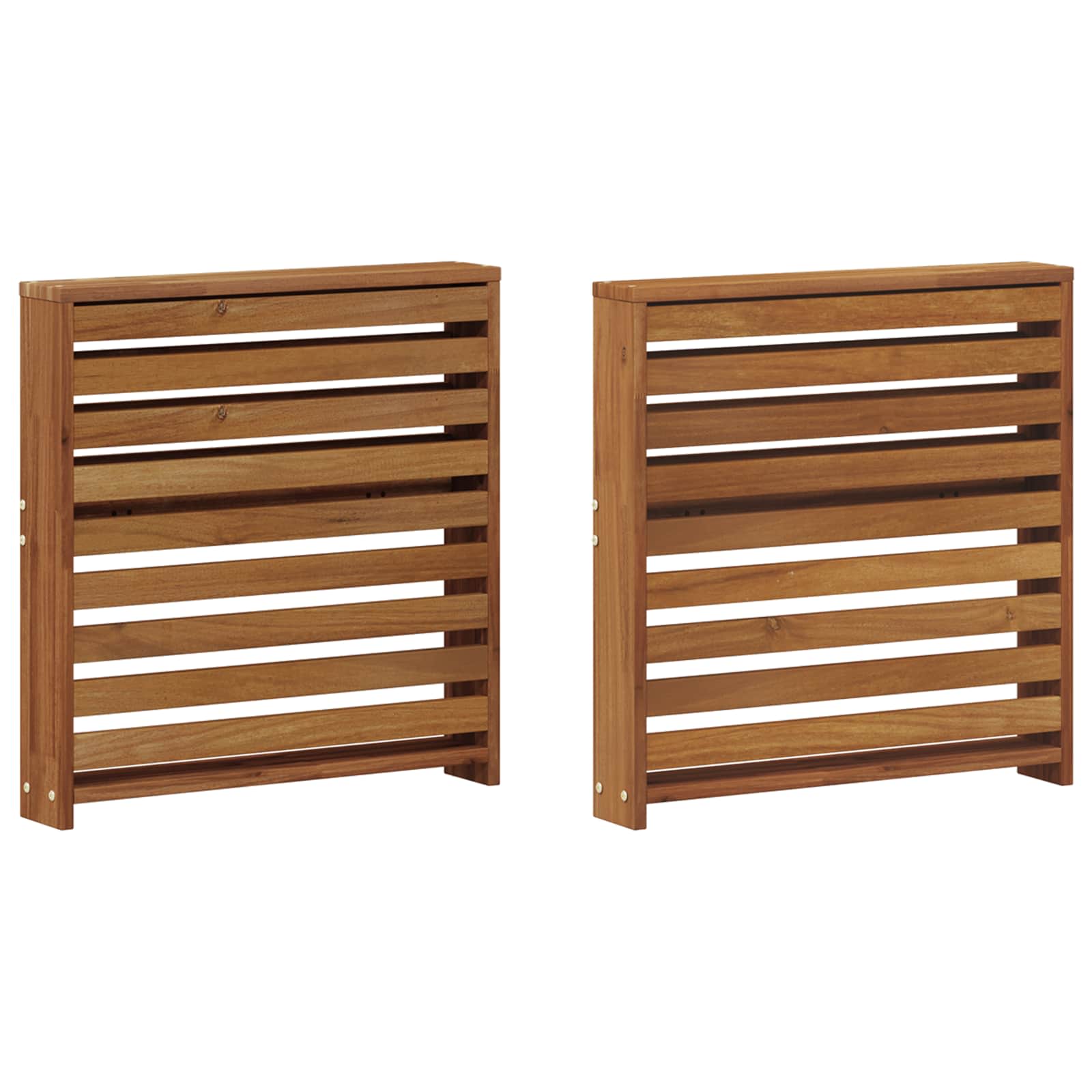 vidaXL Podłokietniki 2 pcs Brązowy 58,5 x 10 x 61 cm