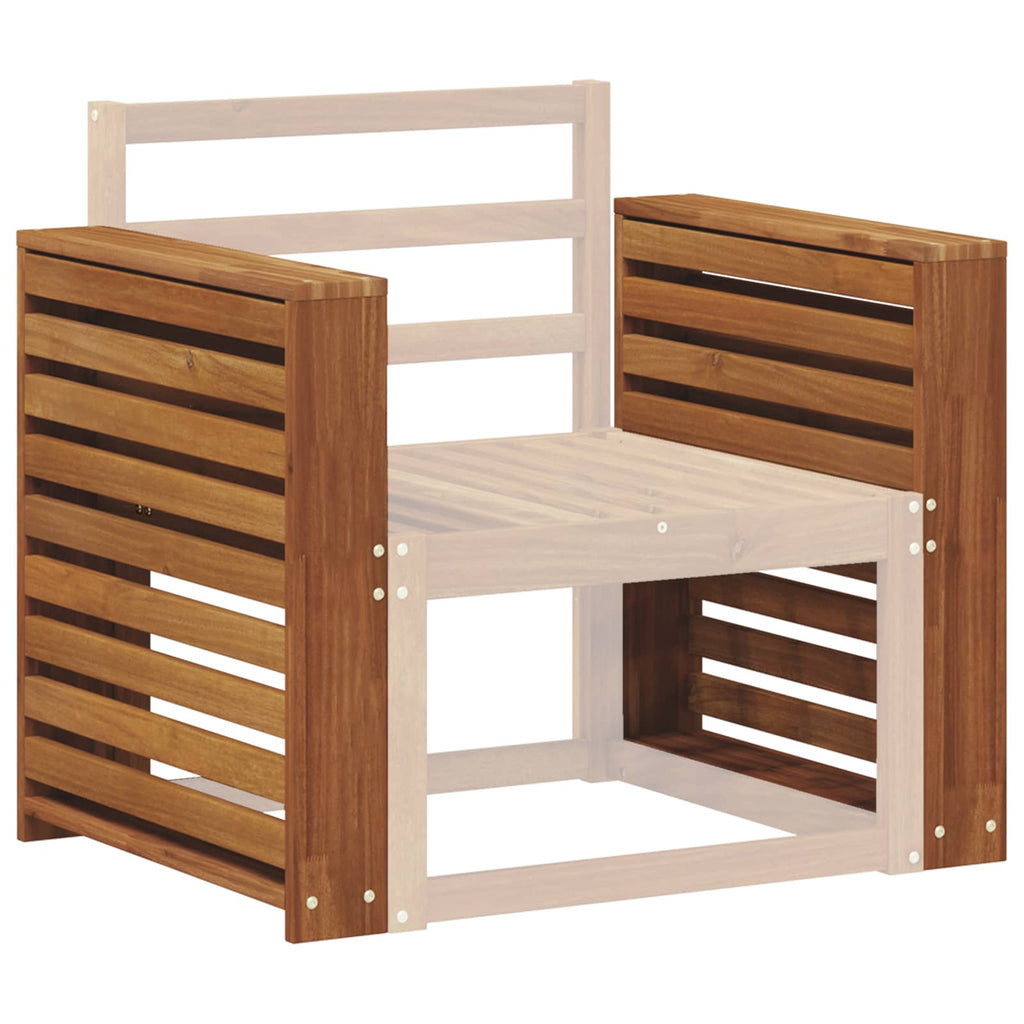 vidaXL Podłokietniki 2 pcs Brązowy 58,5 x 10 x 61 cm